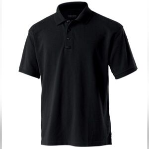 Charles River Apparel Men NWT XL Allegiance Polo Short Sleeve Black 100% Cotton